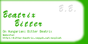 beatrix bitter business card